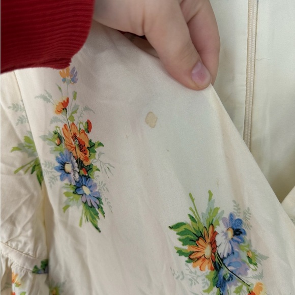 Made Well Floral Wrap Top Zip Up Short Sleeve Floor Length Dress - Picture 4 of 4